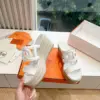 Hermès Women White Leather Espadrille Sandals product view 6