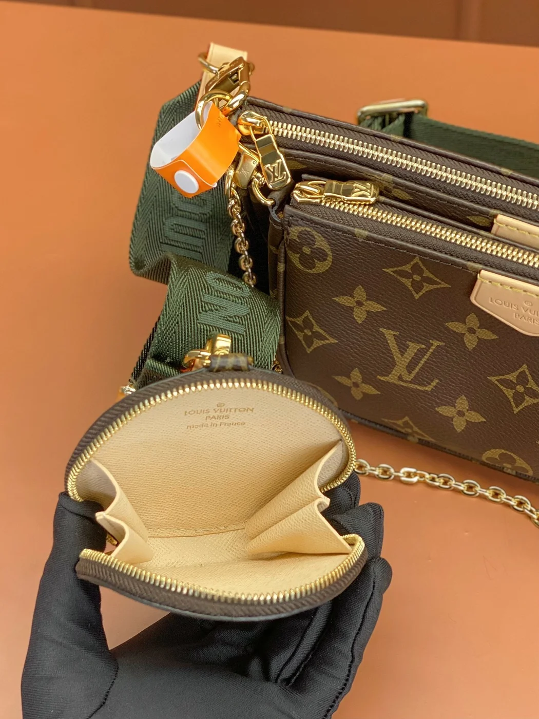 Louis Vuitton Multi Pochette Handle Fabric Green Handbags Monogram product view 9