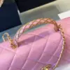 Chanel Coco Mini Handbags Pink With Lock Gold 22x21cm product view 3
