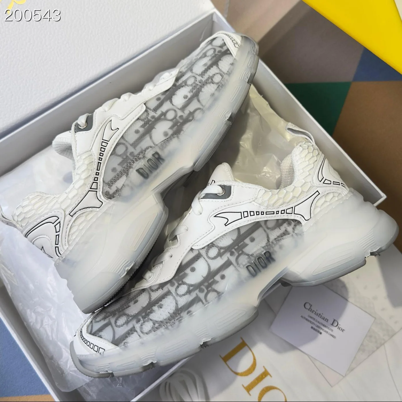 Dior Vibe Sneakers in white and gray product view 1