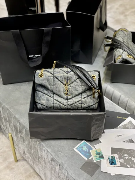 Saint Laurent Solferino Medium Cotton And Leather Shoulder Bag product photo