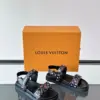 Louis Vuitton Men Black Multicolor Leather Sandals product view 5