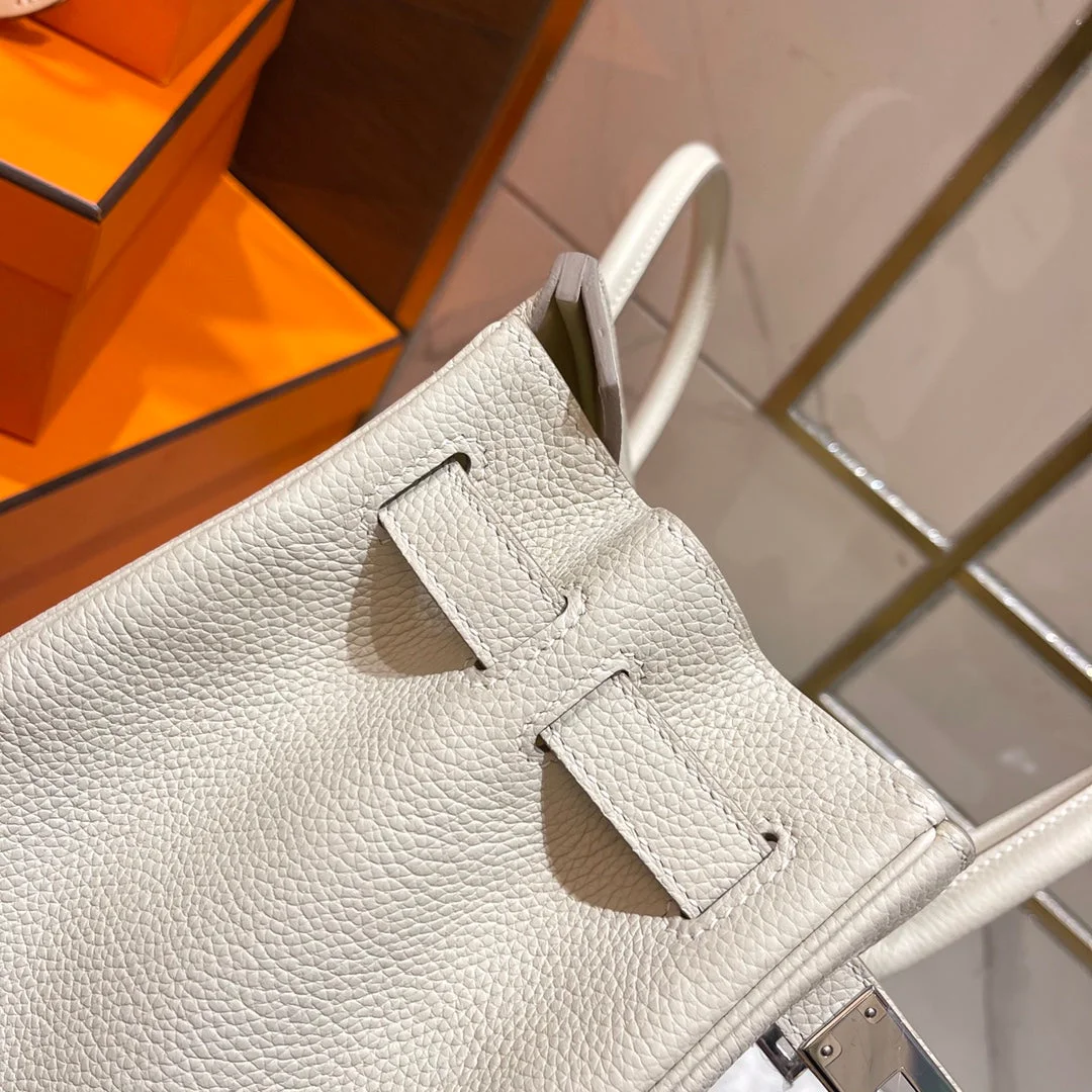 Hermès Birkin 30 cm White Togo Leather Silver Hardware Bag product view 8