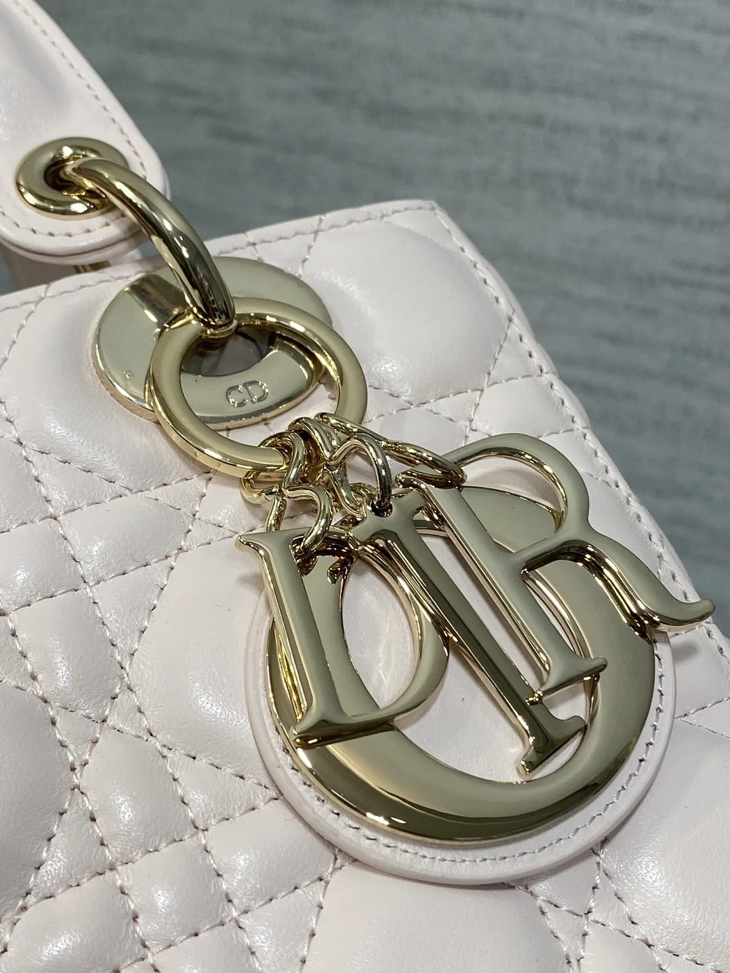 Dior Small Pink Cannage Top Handle Bag product view 3