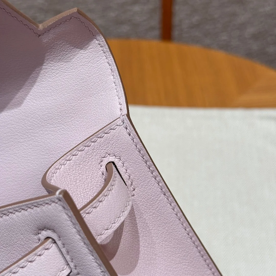 Hermès Kelly Pochette 22 In Light Pink Silver Hardware Bag product view 4