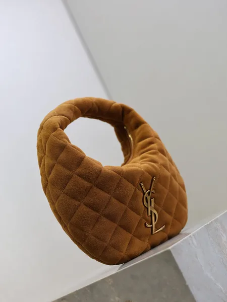 Saint Laurent Icarino Mini 17 In Caramel Quilted Suede Gold Hardware Bag product view 6