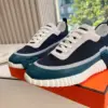 Hermès Women Navy Blue White Mesh Sneakers product view 6
