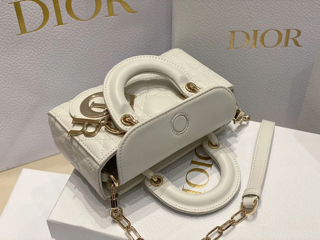 Dior D-Joy Mini Bag White Women’s Handbag 16.5x6x10cm product view 6
