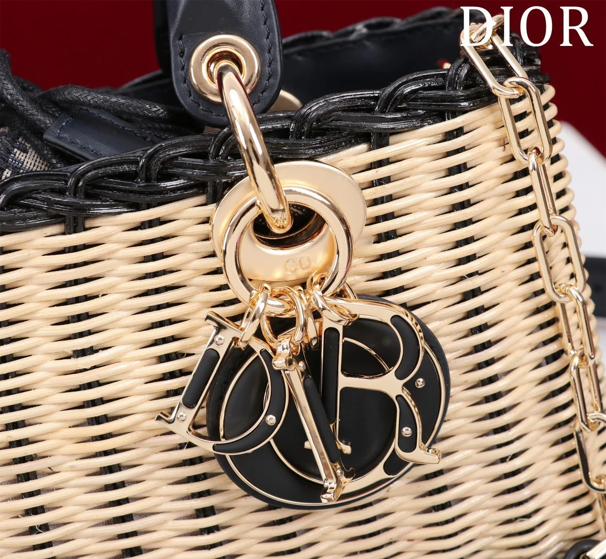 Dior D-Joy Lady Wicker Handbag 22 cm product view 5