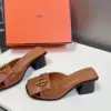 Hermès Women Brown Leather Heels product view 3