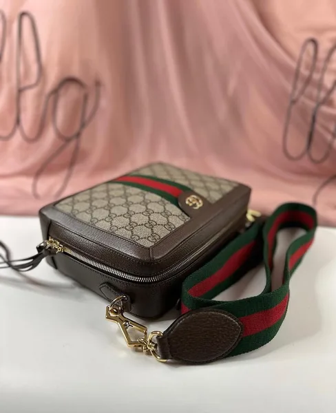 Gucci Brown Small GG Supreme Ophidia Bag product view 4
