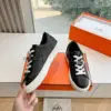 Hermès Women Black Leather Sneakers With Buckle Strap product view 6