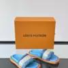 Louis Vuitton Men Blue Denim Canvas Slides product view 5