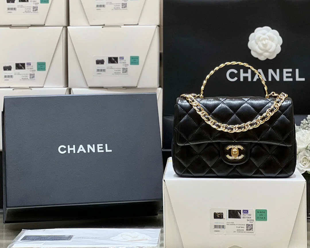 Chanel Mini Rectangular Flap With Top Handle Black 20 cm Bag product view 2