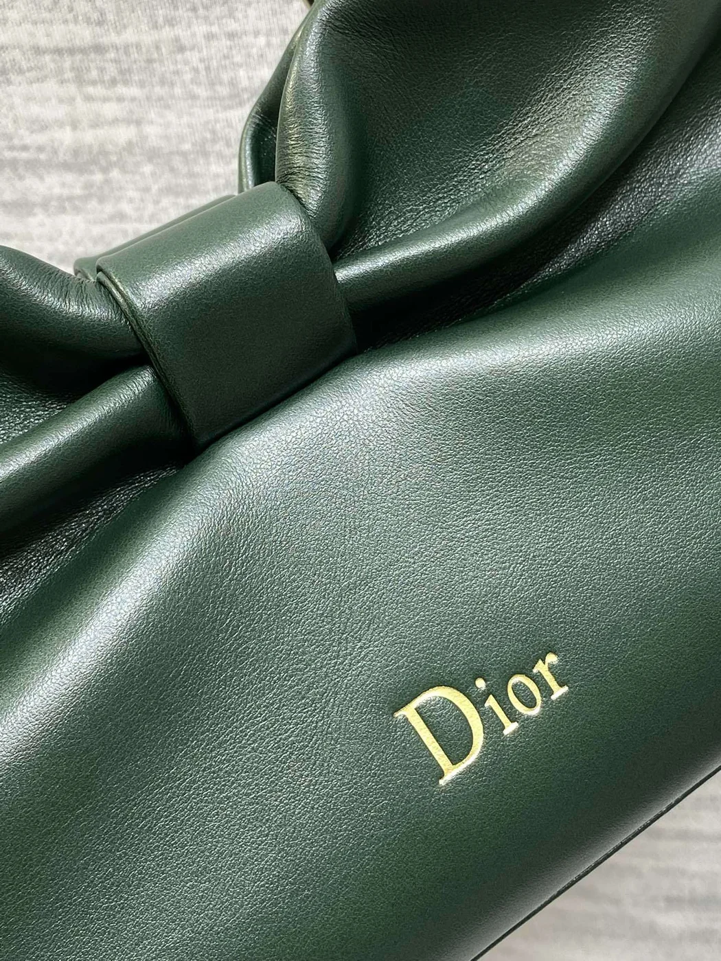 Dior Bow Bag Small Dark Green product view 2