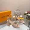 Louis Vuitton Women Nude Patent Leather Block Heels product view 1