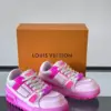 Louis Vuitton Men Pink Leather And Mesh Sneakers product view 5