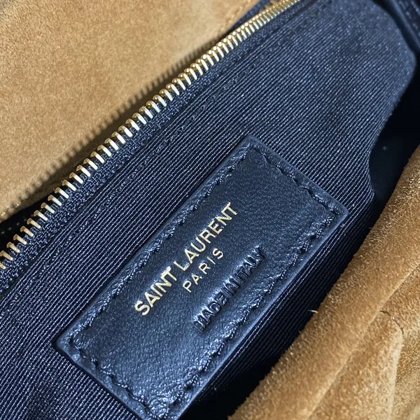 Saint Laurent Puffer Toy quilted leather-trimmed suede shoulder bag product view 6