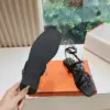 Hermès Women Black Leather Strappy Sandals product view 6