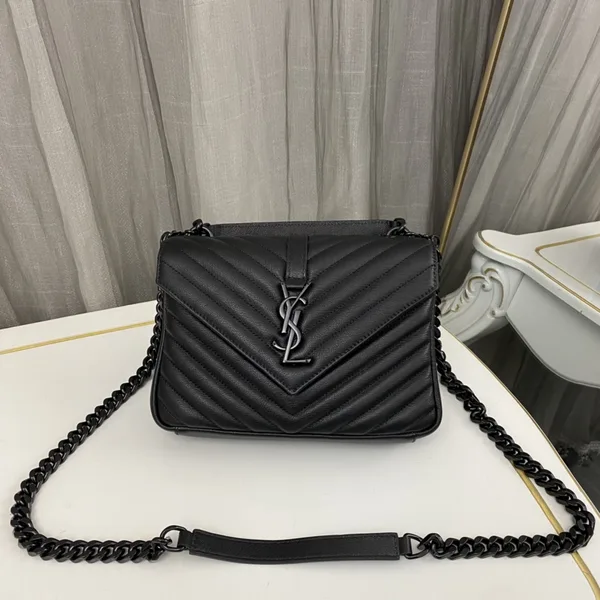 Saint Laurent medium College leather cross body bag In Black product photo