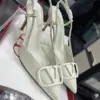 Valentino Women White Slingback Leather Pumps product view 2