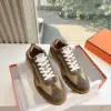 Hermès Women Brown Suede Sneakers product view 3