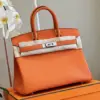 Hermès Birkin 30 Orange Palladium Hardware Bag product view 4