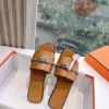 Hermès Women Brown Leather Slide Sandals product view 5