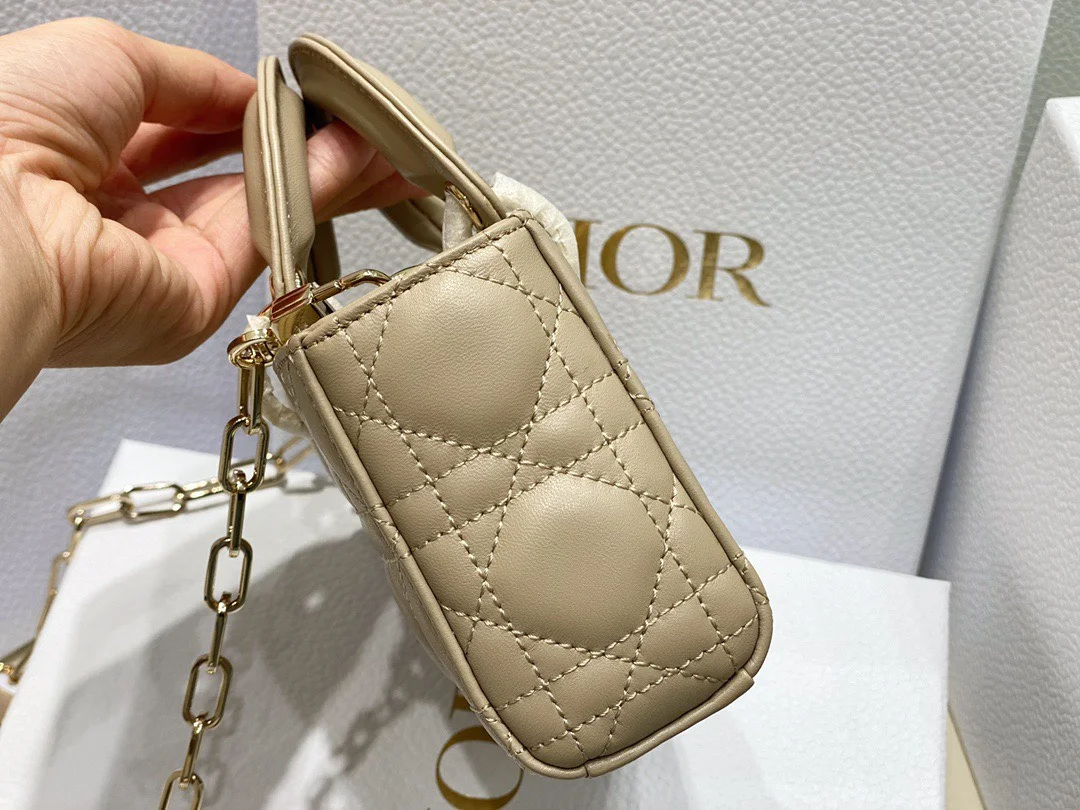 Dior Branded Women’s Handbag D-Joy Mini Bag Beige 16.5x6x10cm product view 2