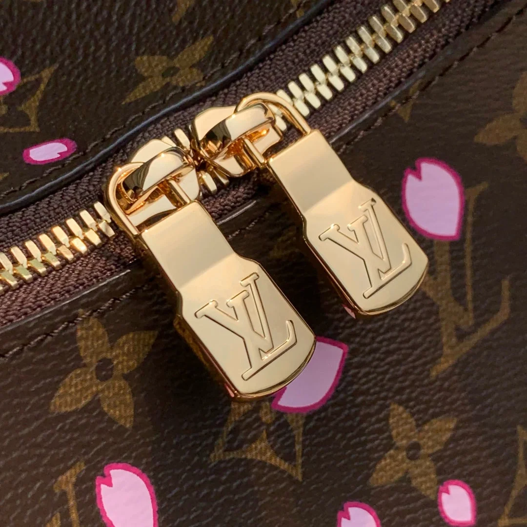 Louis Vuitton Boulogne Cherry Blossom 29 In Sakura Brown Monogram Coated Canvas Bag product view 7