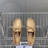 Louis Vuitton Women Beige Leather Loafers product view 2