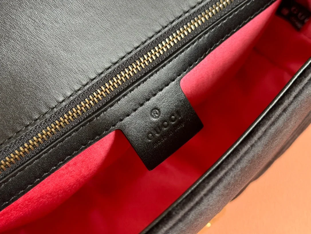 Gucci 26S GG Marmont Matelasse 26 In Black Velvet Bag product view 6