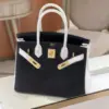 Hermès Birkin 30 Black/White Togo leather Gold Hardware Bag product view 4