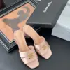 Chanel Women Light Pink Satin Mules product view 6