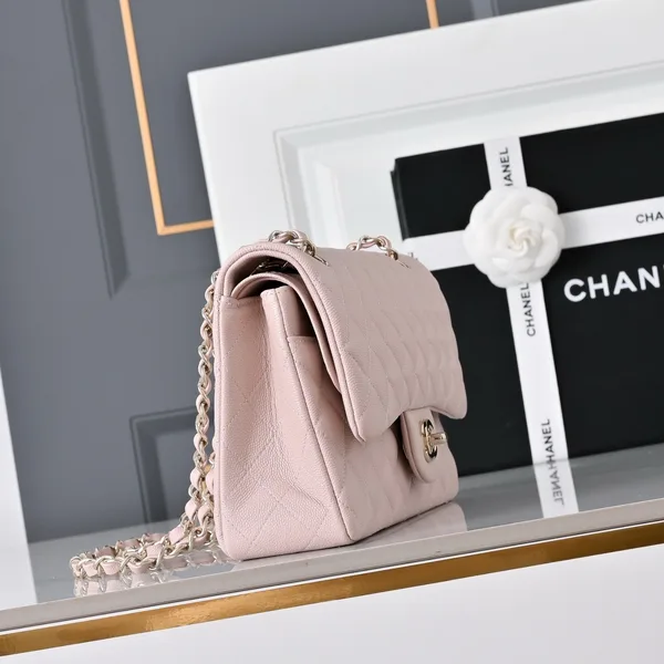 Chanel Classic Flap Medium Light Pink Silver Hardware Bag product view 2