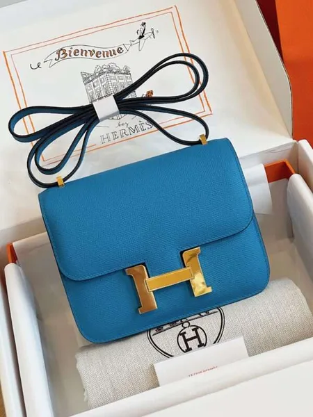 Hermès Constance Bag Epsom Gold Blue Handbags Lock Gold 19 cm product view 1