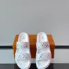 Louis Vuitton Men White Canvas Multicolor Logo Slides product view 7