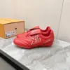 Louis Vuitton Women Red Leather Sneakers product view 5
