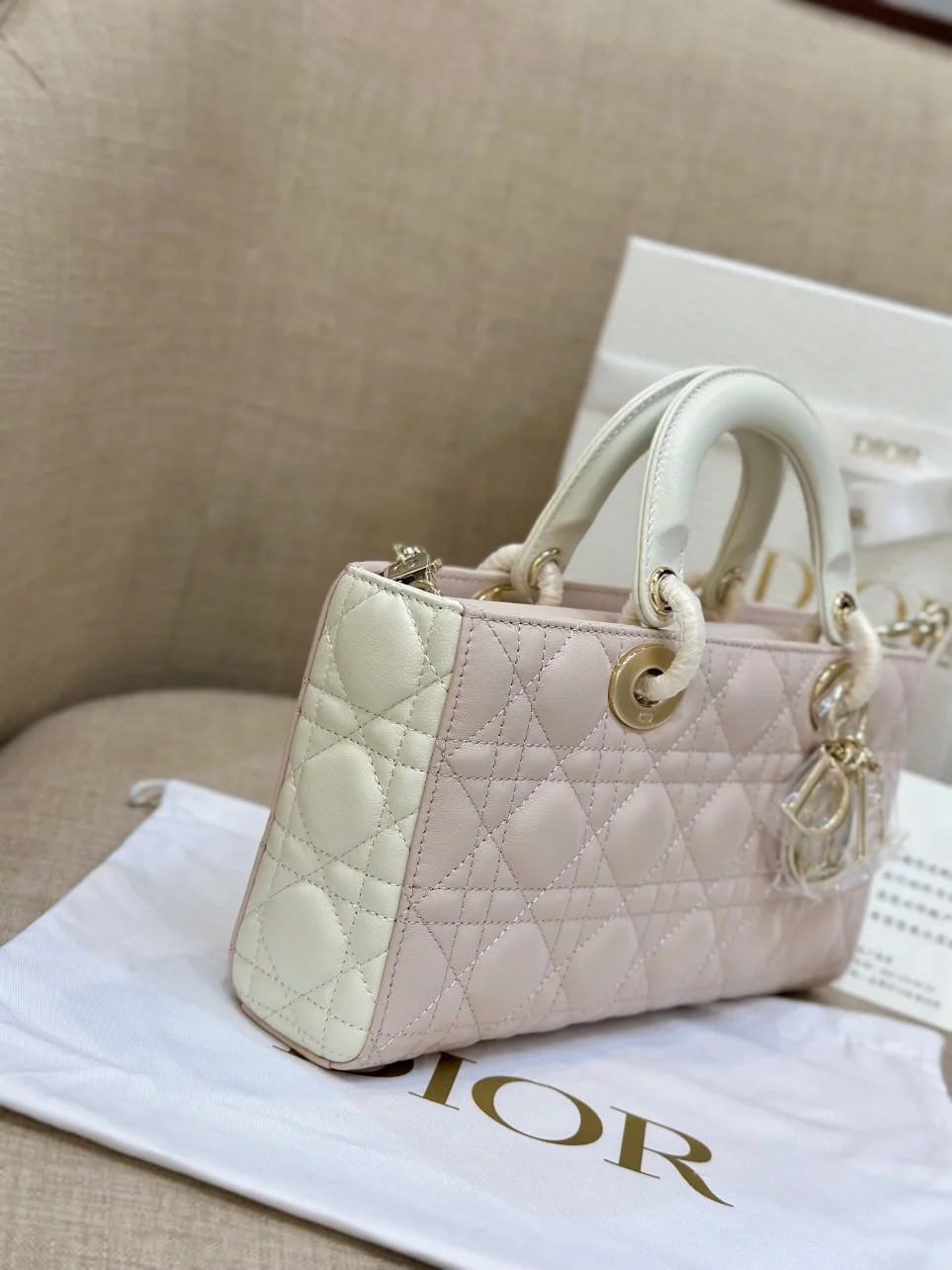 Dior D-Joy Women’s Handbag Pink Cowhide 26 cm product view 6