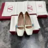 Valentino Women White Leather Embellished Flats product view 1