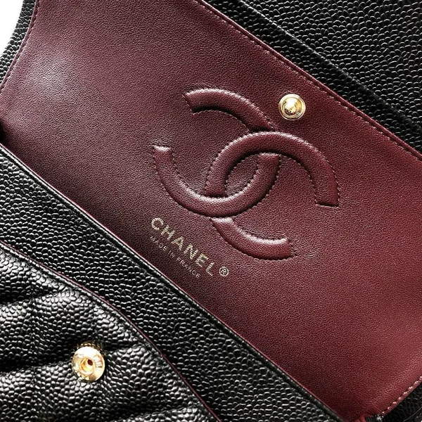 Chanel Classic Flap 25.5 Black Gold Hardware 187 factory Bag product view 7