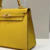 Hermès Kelly 25 Lime Fluo Yellow Epsom Gold Hardware Bag product view 4