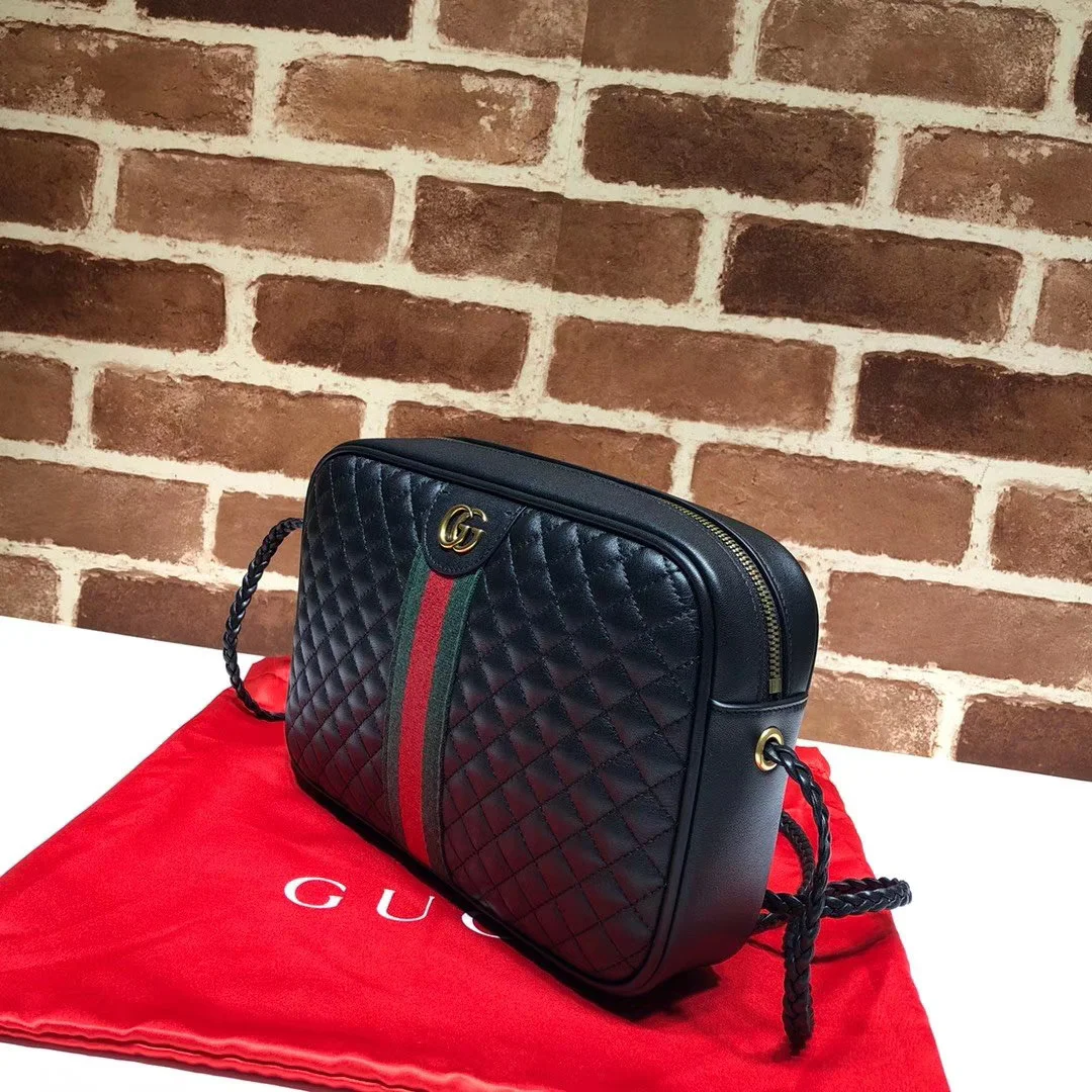 Gucci Black Mini Trapuntata Crossbody Bag Leather product view 4