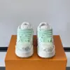 Louis Vuitton Men White Leather Paint Splatter Sneakers product view 2