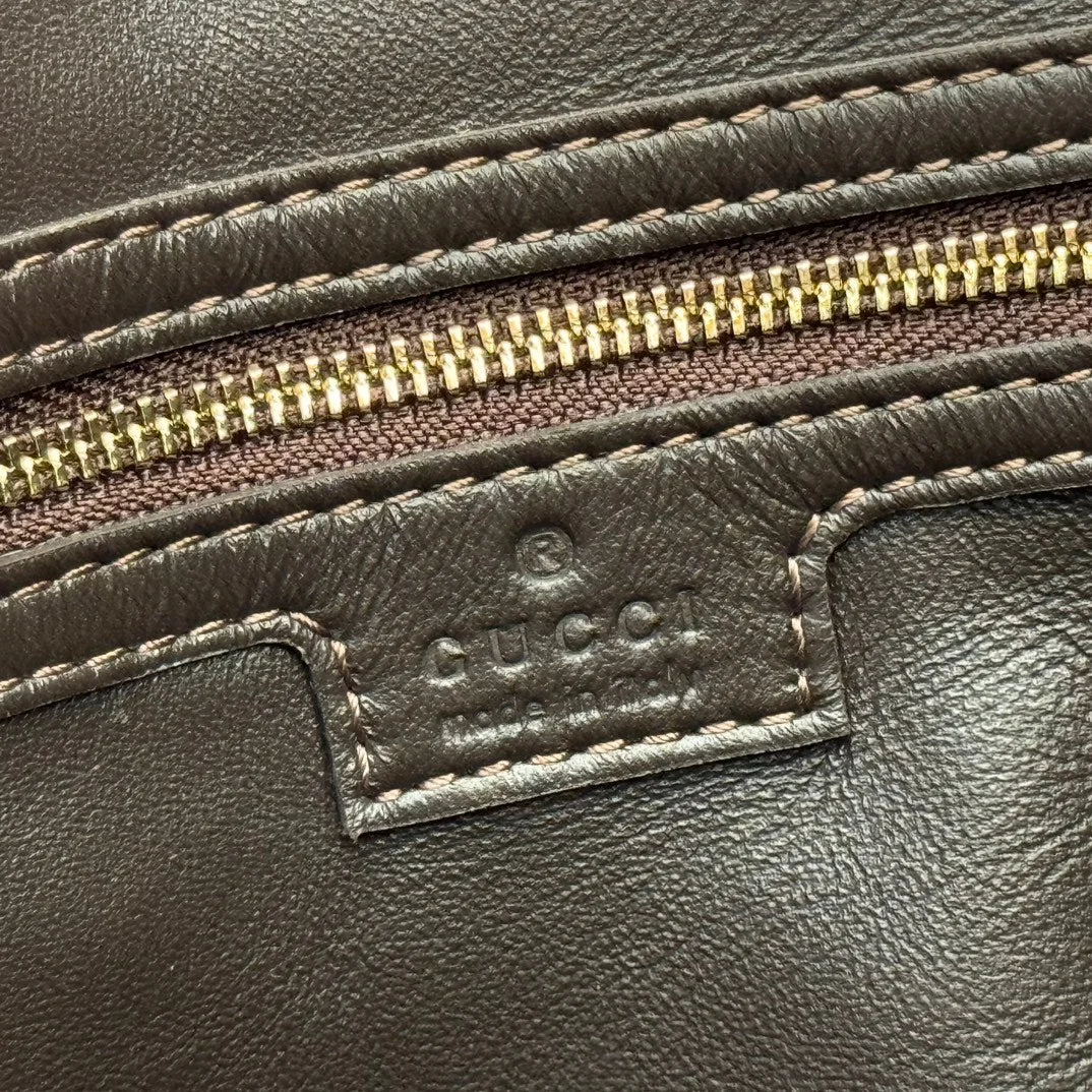 Gucci 25S Jackie Giorno 44 cm In Dark Chocolate Brown Suede Bag product view 6