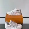 Louis Vuitton Men White Leather Multicolor Monogram Sneakers product view 3