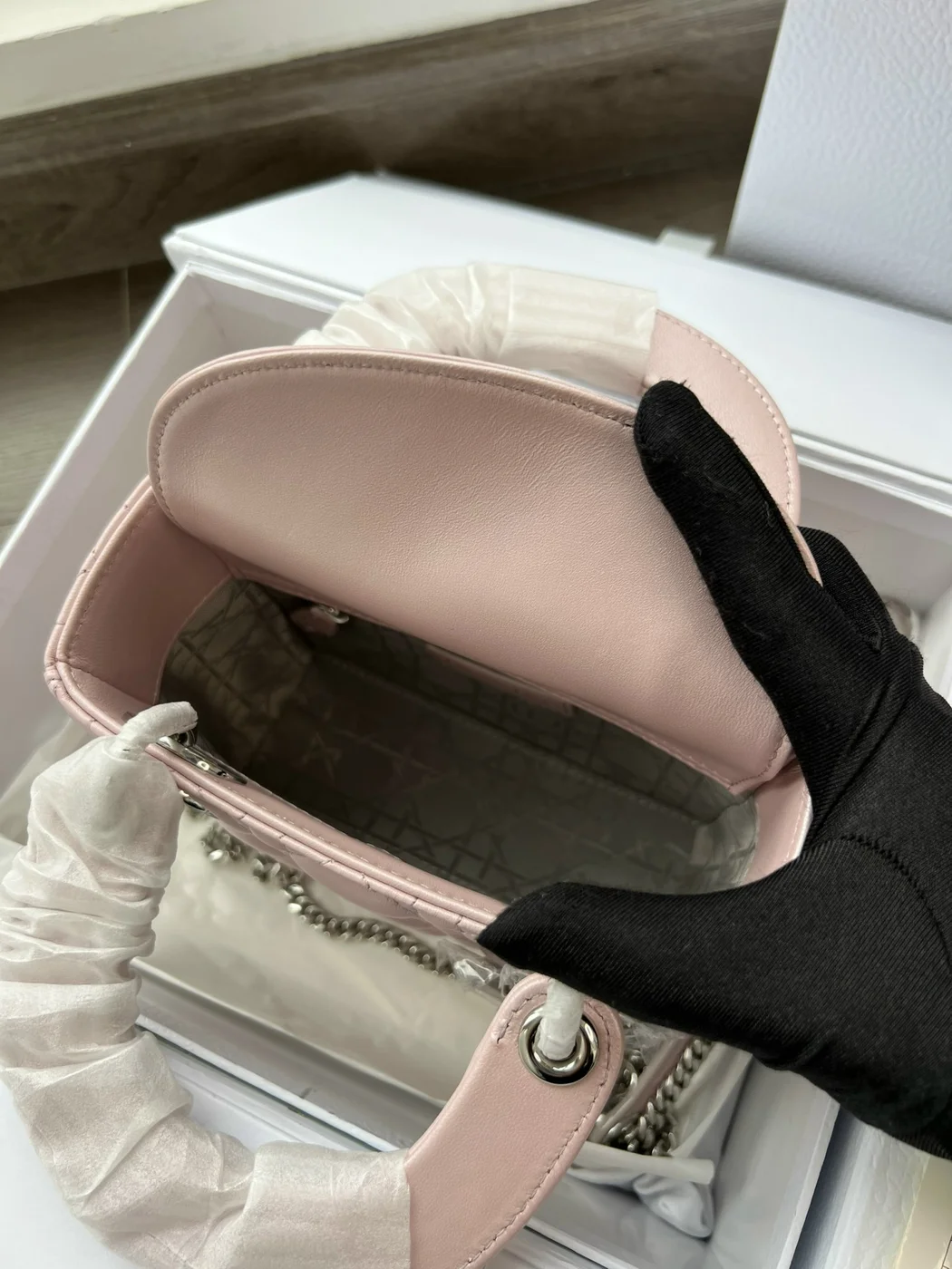 Dior Lady Mini 3-Pocket Handbag High- Pink 17 cm product view 5