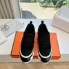 Hermès Women Black Mesh And Leather Sneakers product view 1