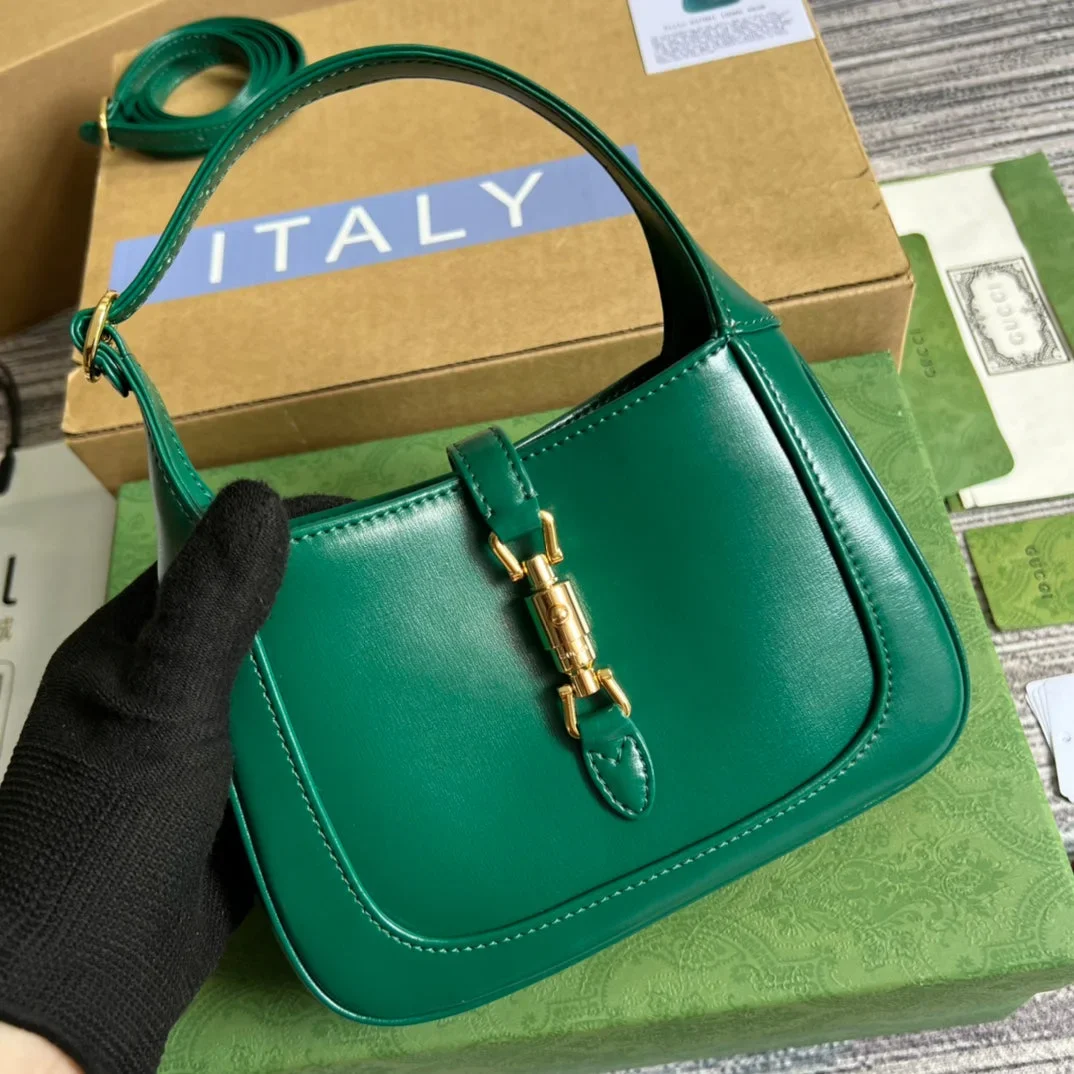 Gucci Jackie Mini 19 Shoulder Bag In Green Forest Calfskin product view 2