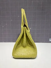 Hermès Birkin 30 cm Lime Ostrich Leather Gold Hardware Bag product view 3